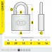 32mm Tri-Circle Stainless Steel Padlock